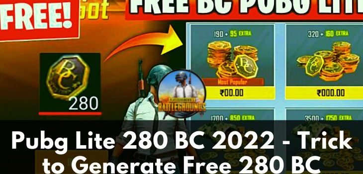 Pubg Lite 280 BC 2022