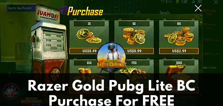 Razer Gold Pubg Lite BC Purchase For FREE