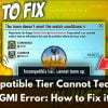Incompatible Tier Cannot Team-Up BGMI Error