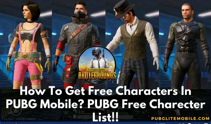 Get Free Characters In PUBG Mobile